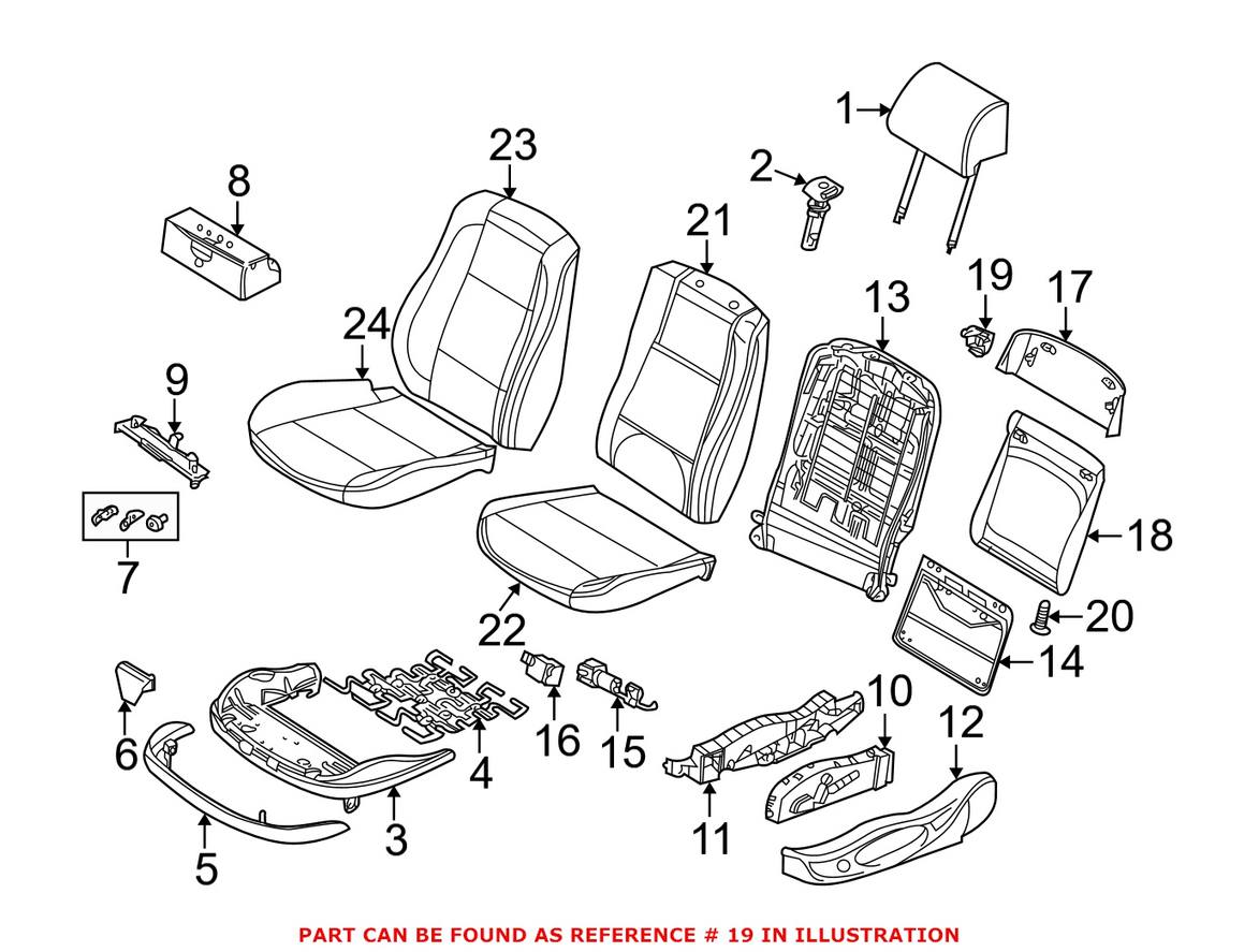 BMW Seat Trim Clip 52108175054